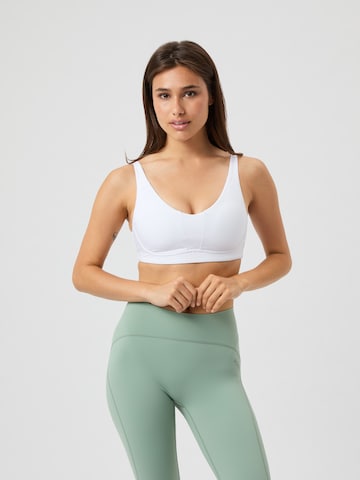 BJÖRN BORG Õlapaelteta topp Spordirinnahoidja, värv valge: eest vaates