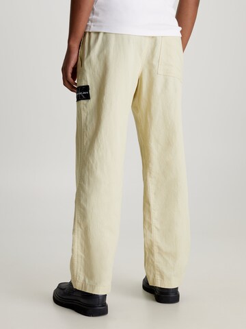 Calvin Klein Jeans Regular Bundfaltenhose in Beige