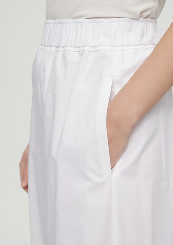 Wide Leg Pantalon s.Oliver BLACK LABEL en blanc