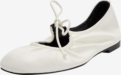 Pull&Bear Odprte balerinke | bela barva, Prikaz izdelka