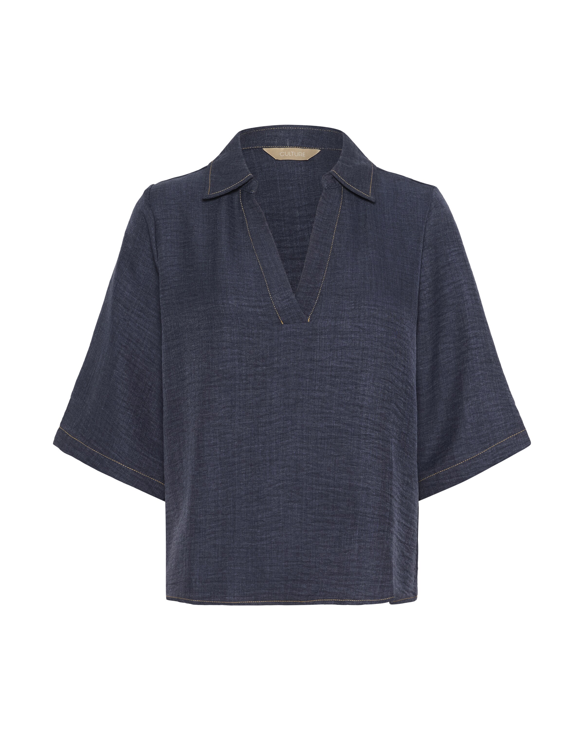 CULTURE Bluse 'Unique' i blå: forside