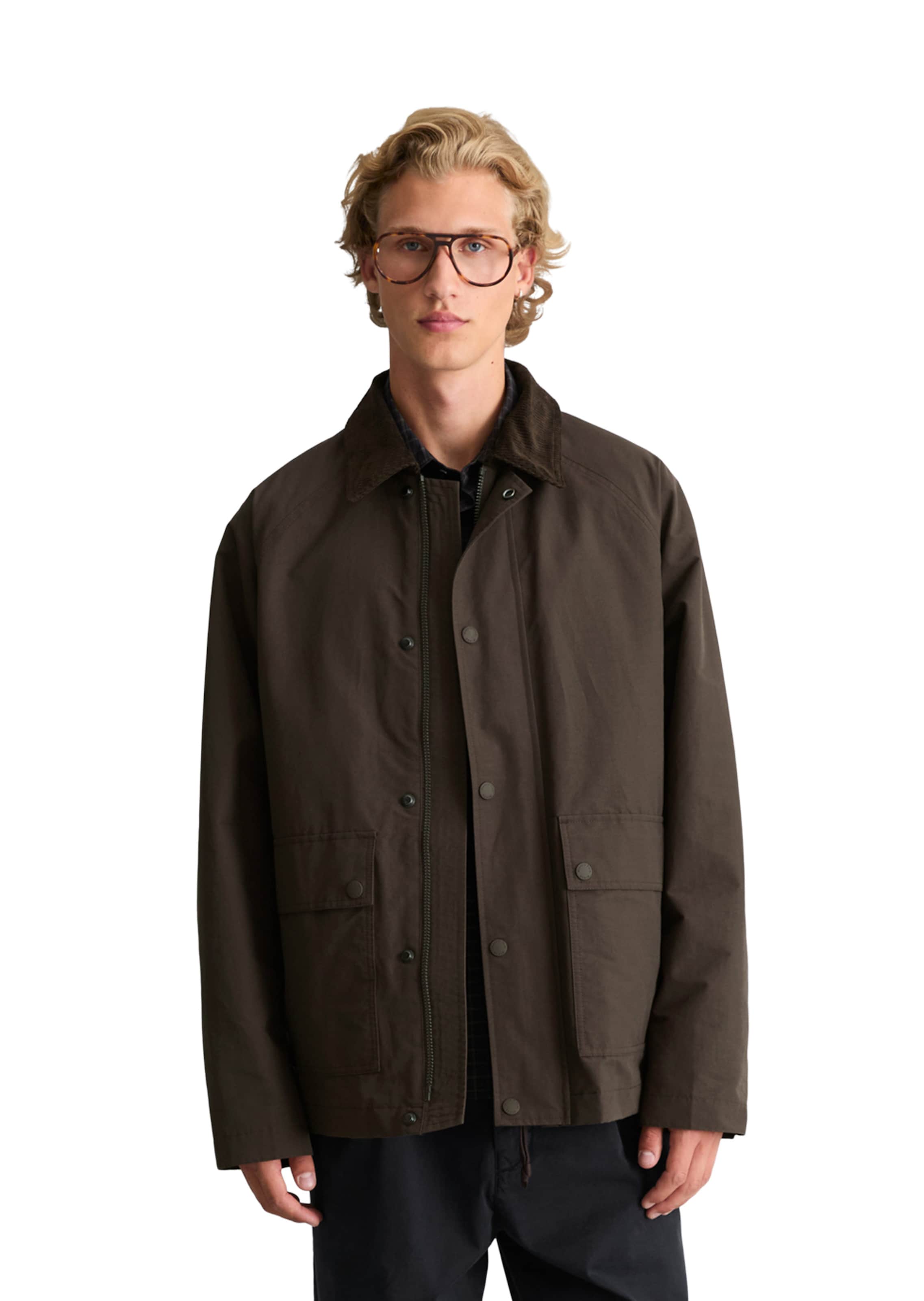 Veste mi-saison Marc O'Polo DENIM en marron : devant