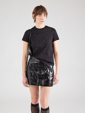 T-shirt Karl Lagerfeld en noir : devant
