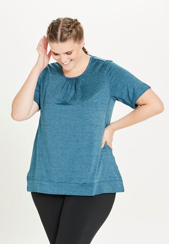 Q by Endurance Performance Shirt 'BREE' in Blue: front