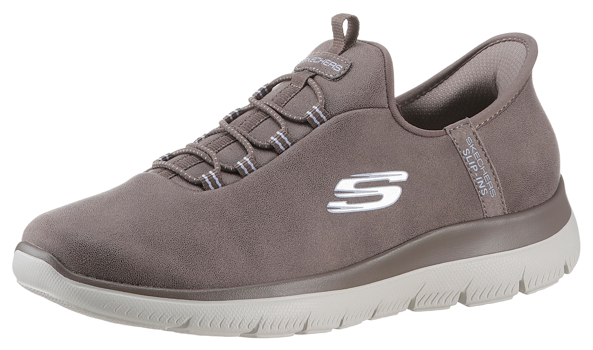 SKECHERS Slip-Ons in Brown: front