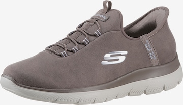 SKECHERS Slip-Ons in Brown: front
