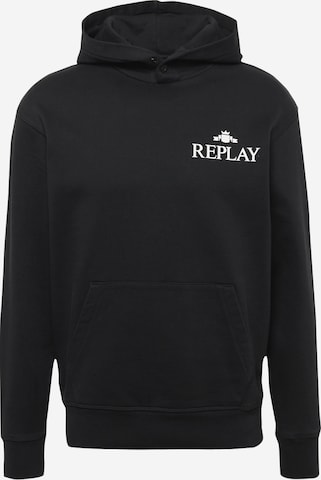 Sweat-shirt REPLAY en noir : devant