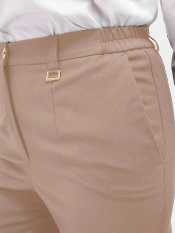 Coupe slim Pantalon 'Anna' Goldner en beige