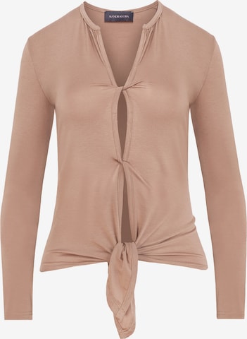 mandragora Bluse 'Parfo' in Braun: Vorderseite