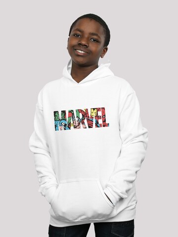 F4NT4STIC Hoodie 'Marvel Avengers Logo Characters' in Weiß: Vorderseite