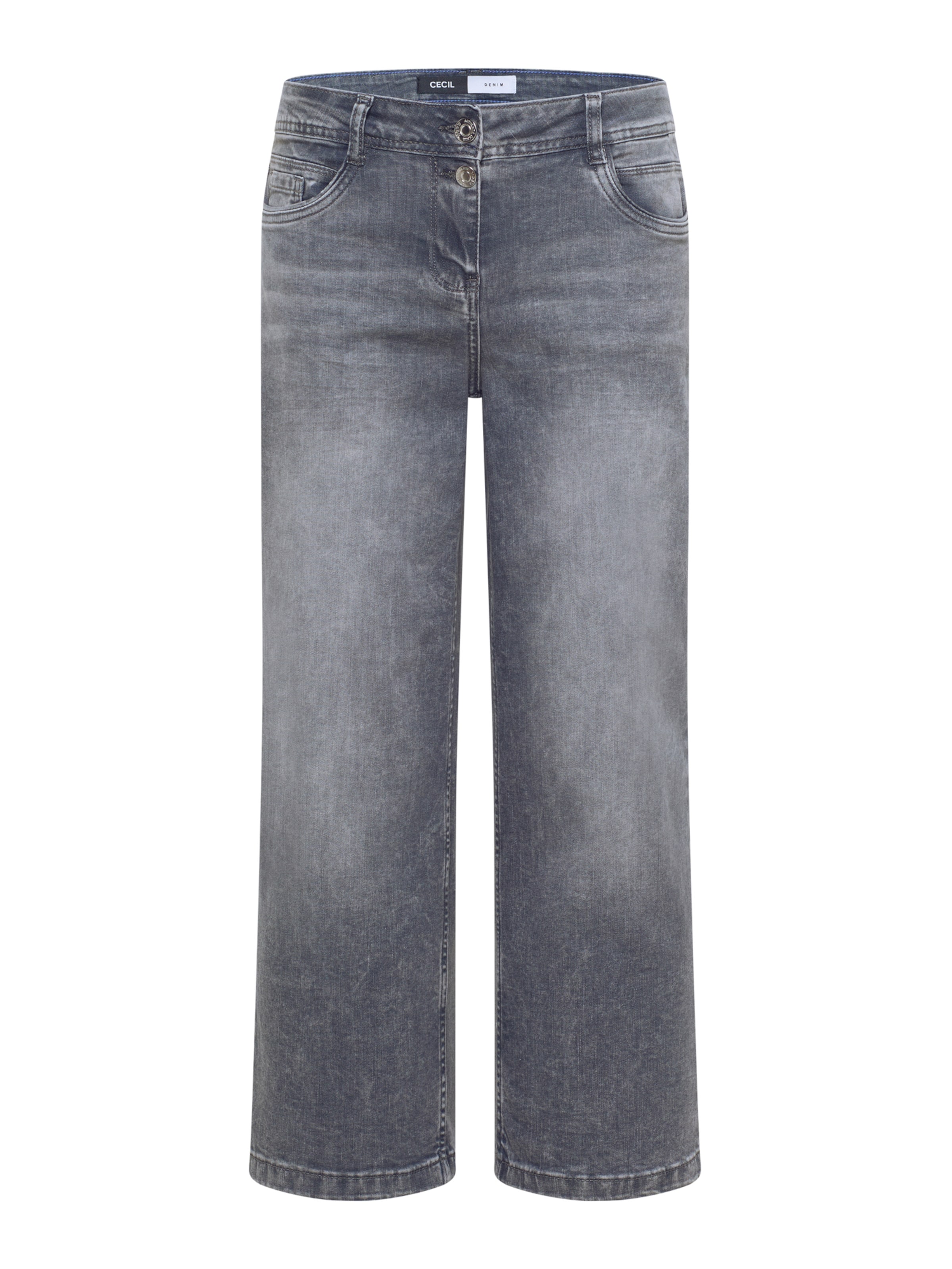 CECIL Wide leg Jeans 'Neele' in Grey: front