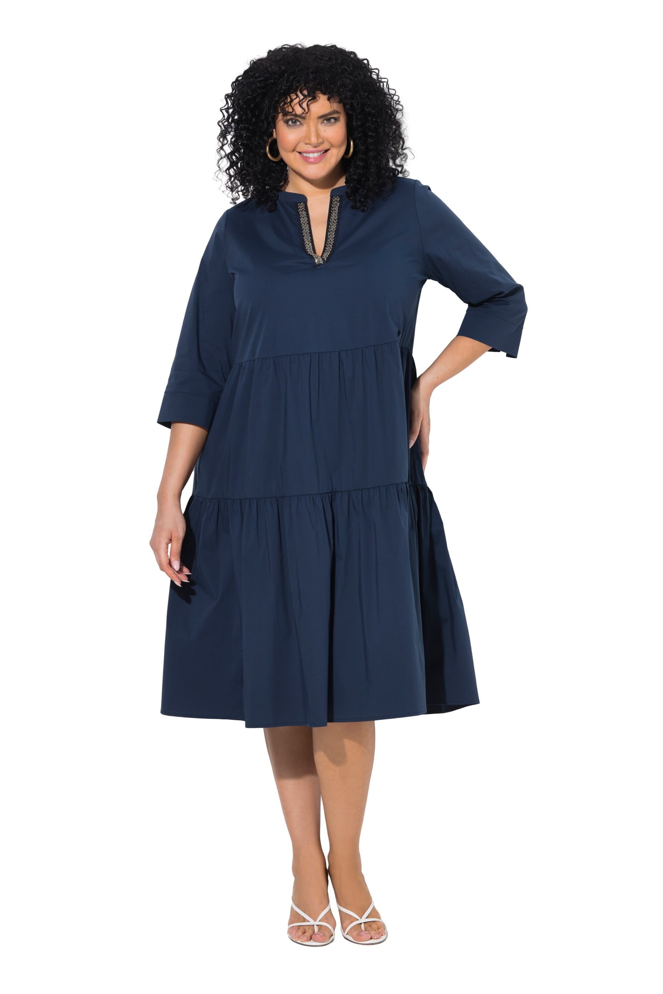 Ulla Popken Kleid in Blau: Vorderseite