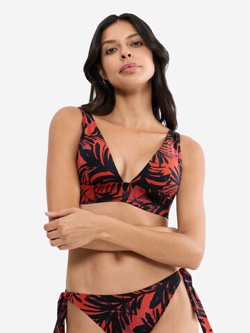 TRIUMPH Bustier Bustier-Bikini-Top ' Red Label Summer Palm ' in Orange: Vorderseite