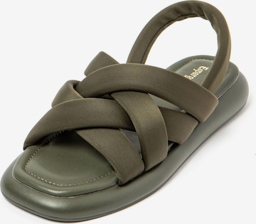 Espargatas - Sandalias 'Yakai' en verde: frente