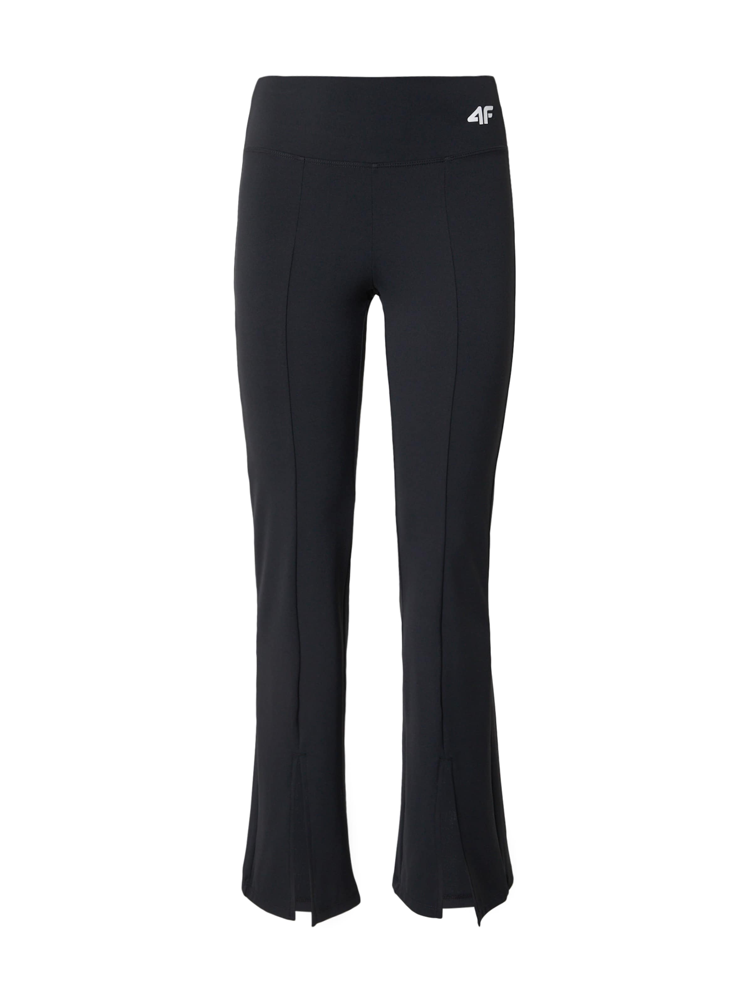 4F Slim fit Workout Pants in Black: front