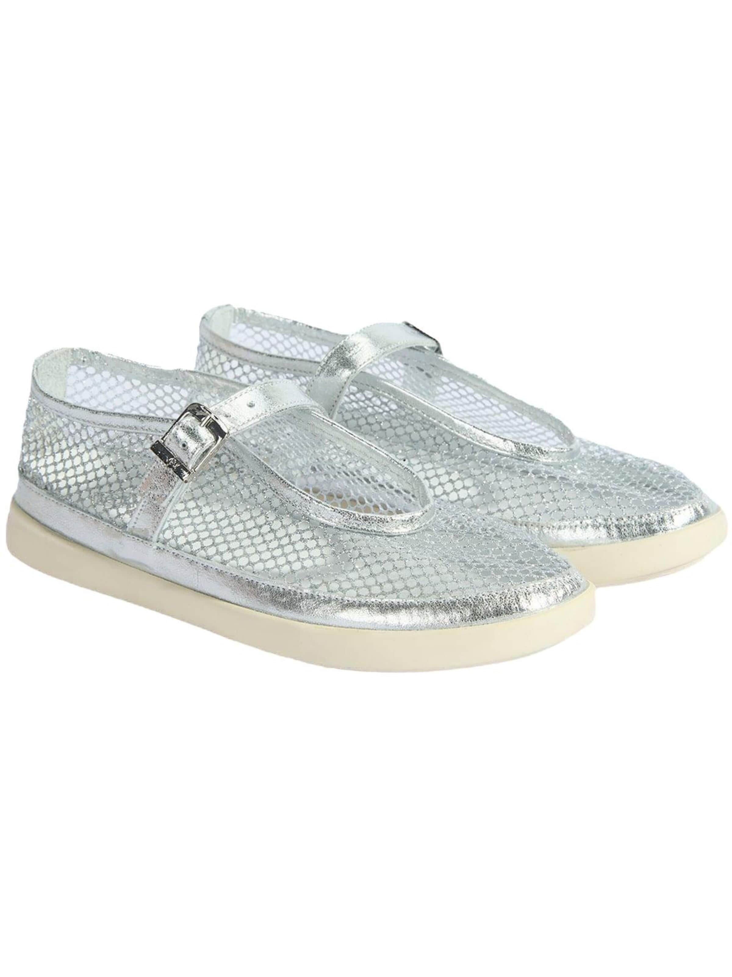 Desa Classic Flats 'Beleg' in Silver: front