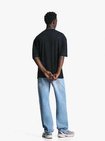 Largi Jeans de la Bershka pe albastru