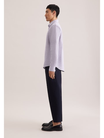 SEIDENSTICKER Regular Fit Hemd 'SMART LINEN' in Lila