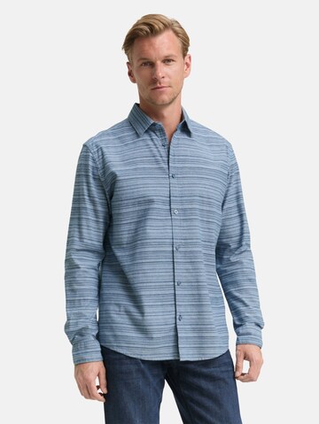 TOM TAILOR Regular fit Button Up Shirt in Blue: front