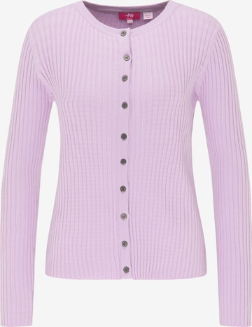Mo ESSENTIALS Knit Cardigan in Purple: front