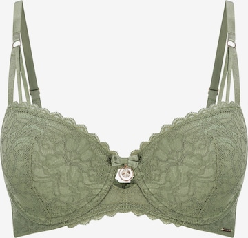 Marc & André Push-up BH 'Modern Muse' in Groen: voorkant