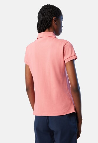 North Sails Poloshirt mit langer Knopfleiste in Pink