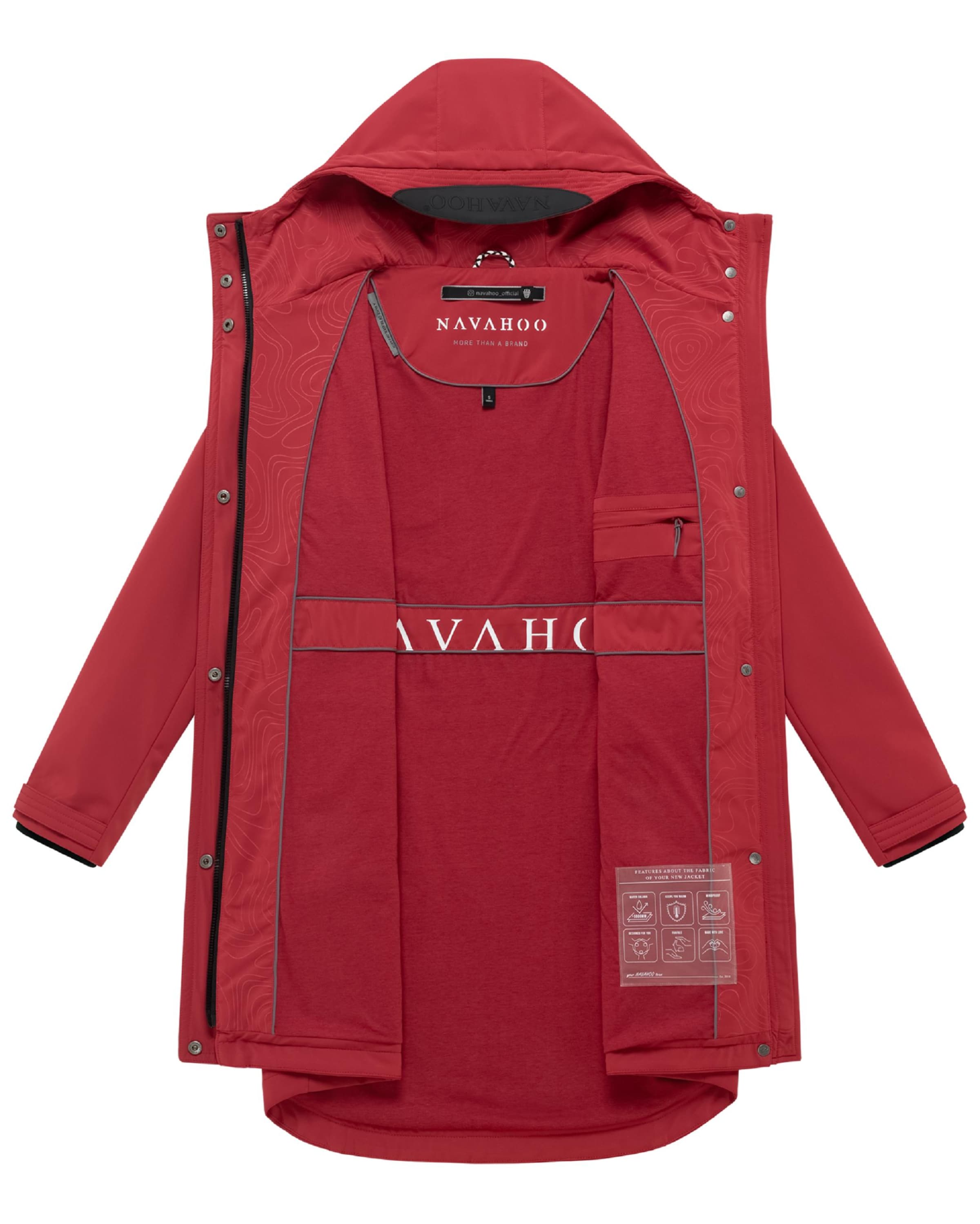 Manteau fonctionnel 'Morgennebel 14' NAVAHOO en rouge