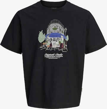 JACK & JONES - Camiseta en negro: frente