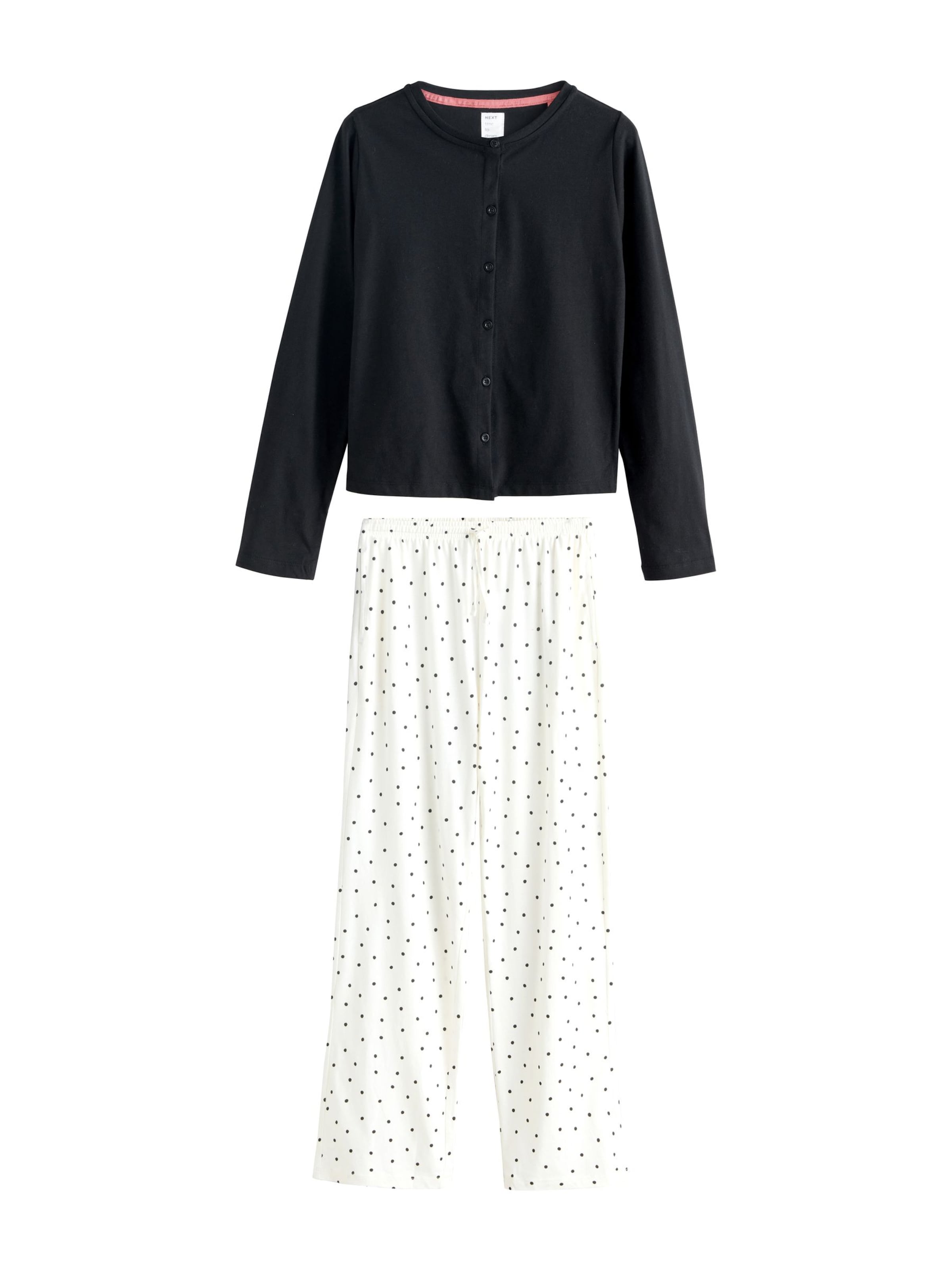 Pigiama di Next in nero: frontale