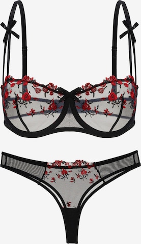 Carré Chic Underwear Sets in Black: front