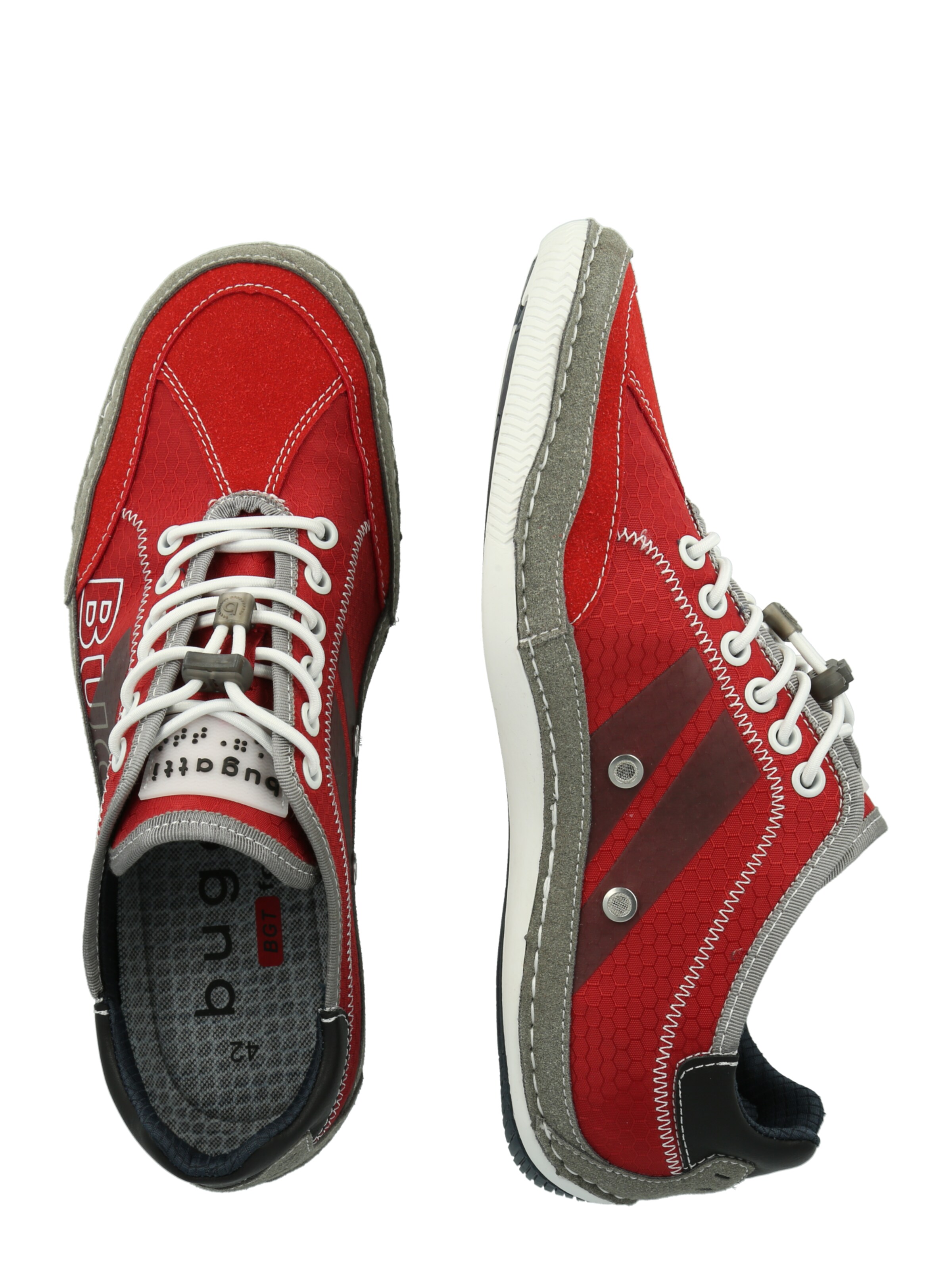 bugatti Športni čevlji z vezalkami 'Canario' | rdeča barva