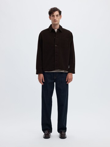 SELECTED - Ajuste regular Camisa en marrón