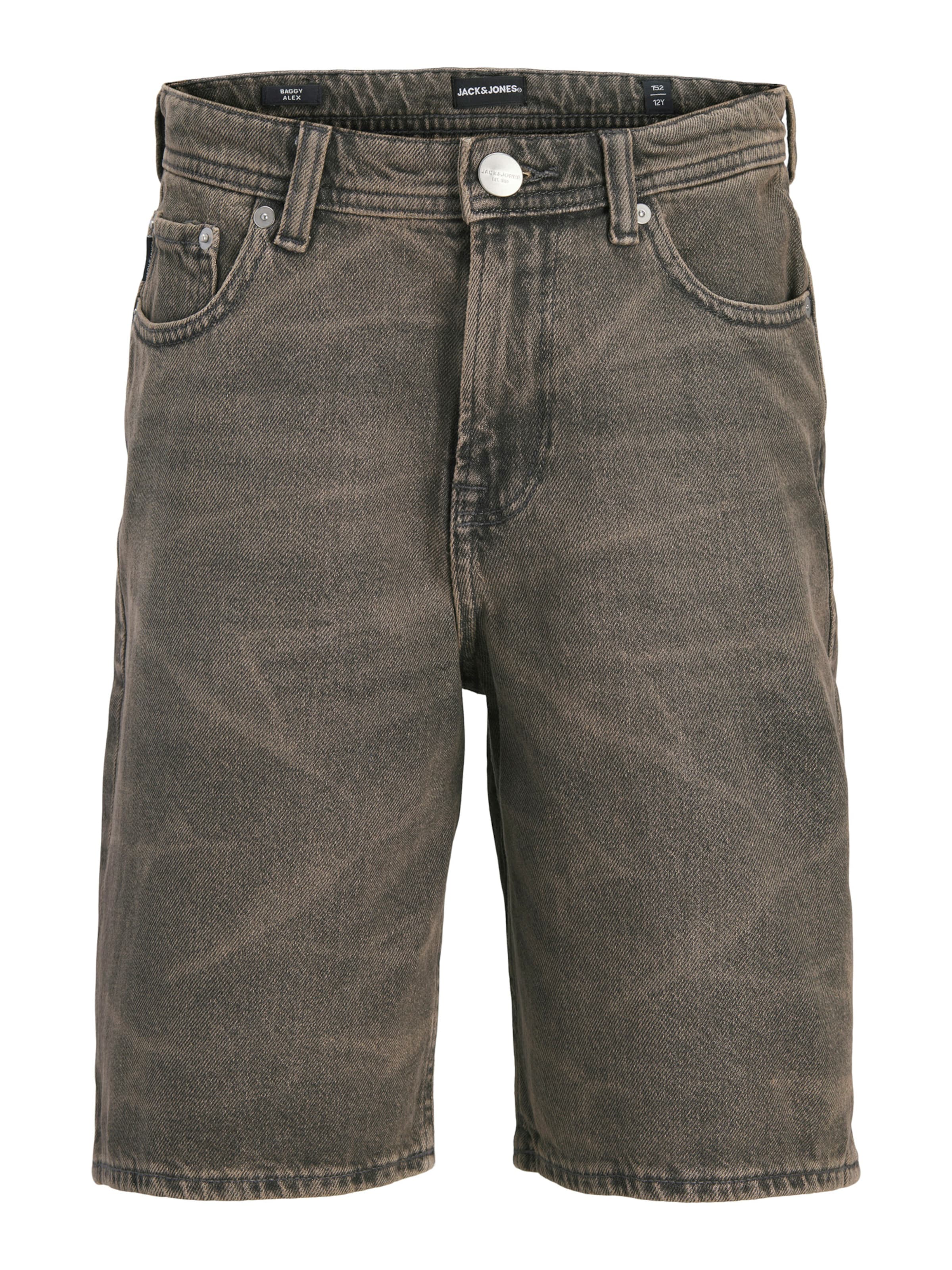 Jack & Jones Junior Regular Jeans 'JJIAlex' in Black: front
