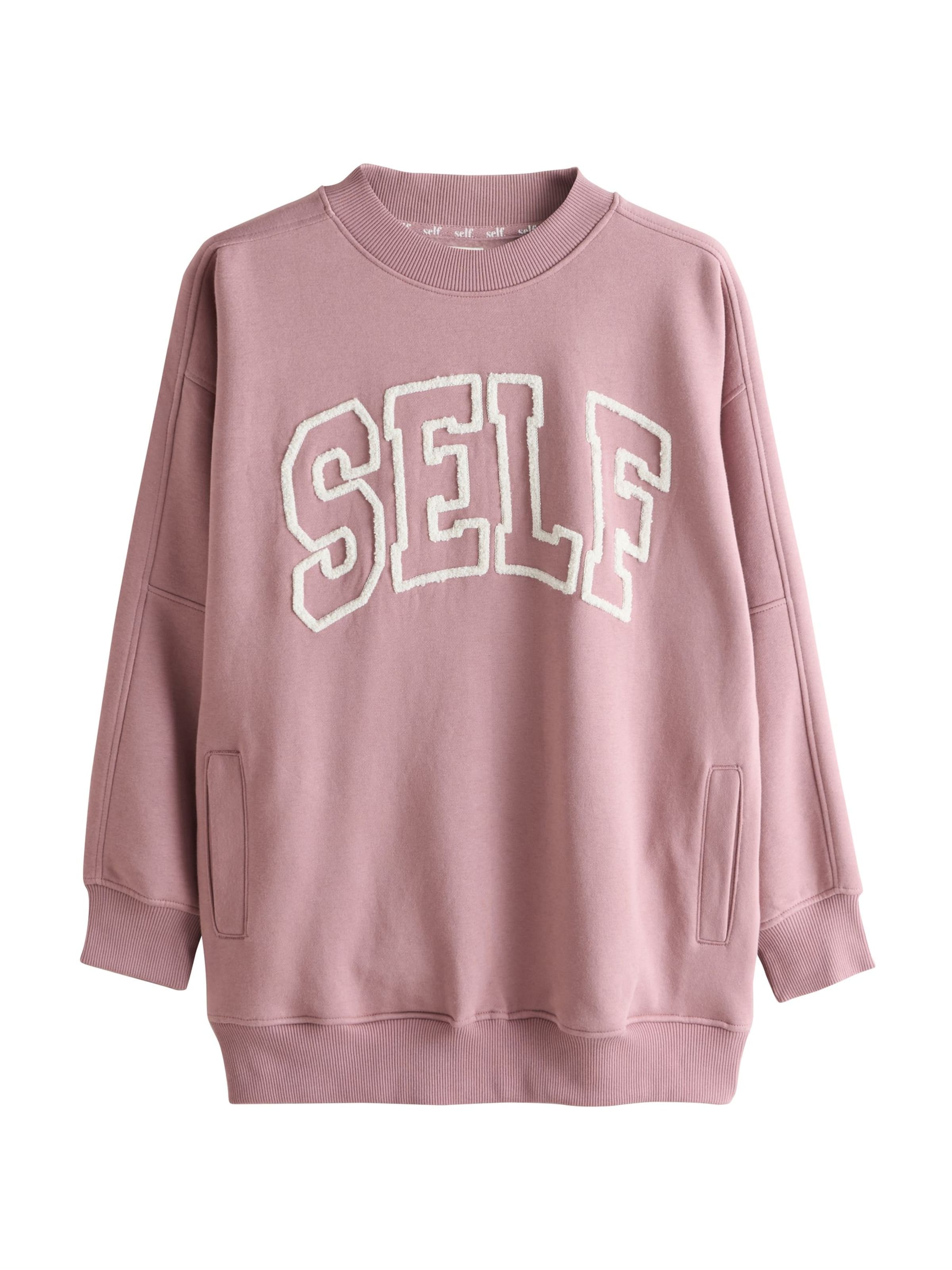 self. Sweatshirt in Lila: Vorderseite