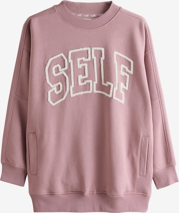 Sweat-shirt self. en violet : devant
