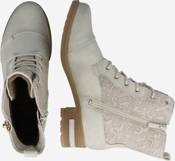 MUSTANG Lace-Up Ankle Boots in White