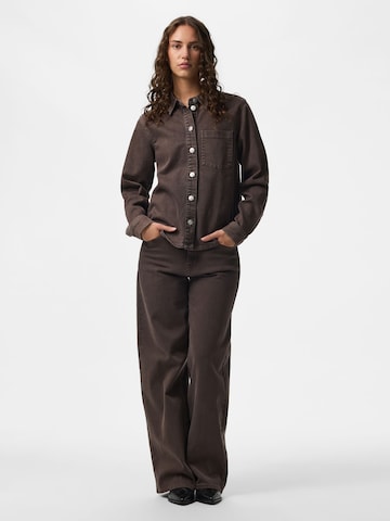 PIECES Bluse 'PCSilke' in Braun