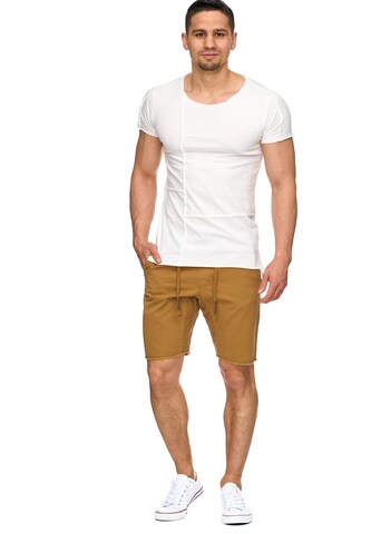 INDICODE JEANS Loose fit Chino trousers 'Carver' in Orange