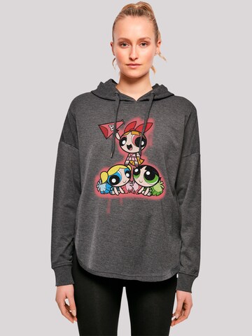 F4NT4STIC Sweatshirt 'Powerpuff Girls Cheerleaders' in Grijs: voorkant