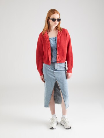 LEVI'S ® Knit Cardigan 'Cat Cardigan' in Red