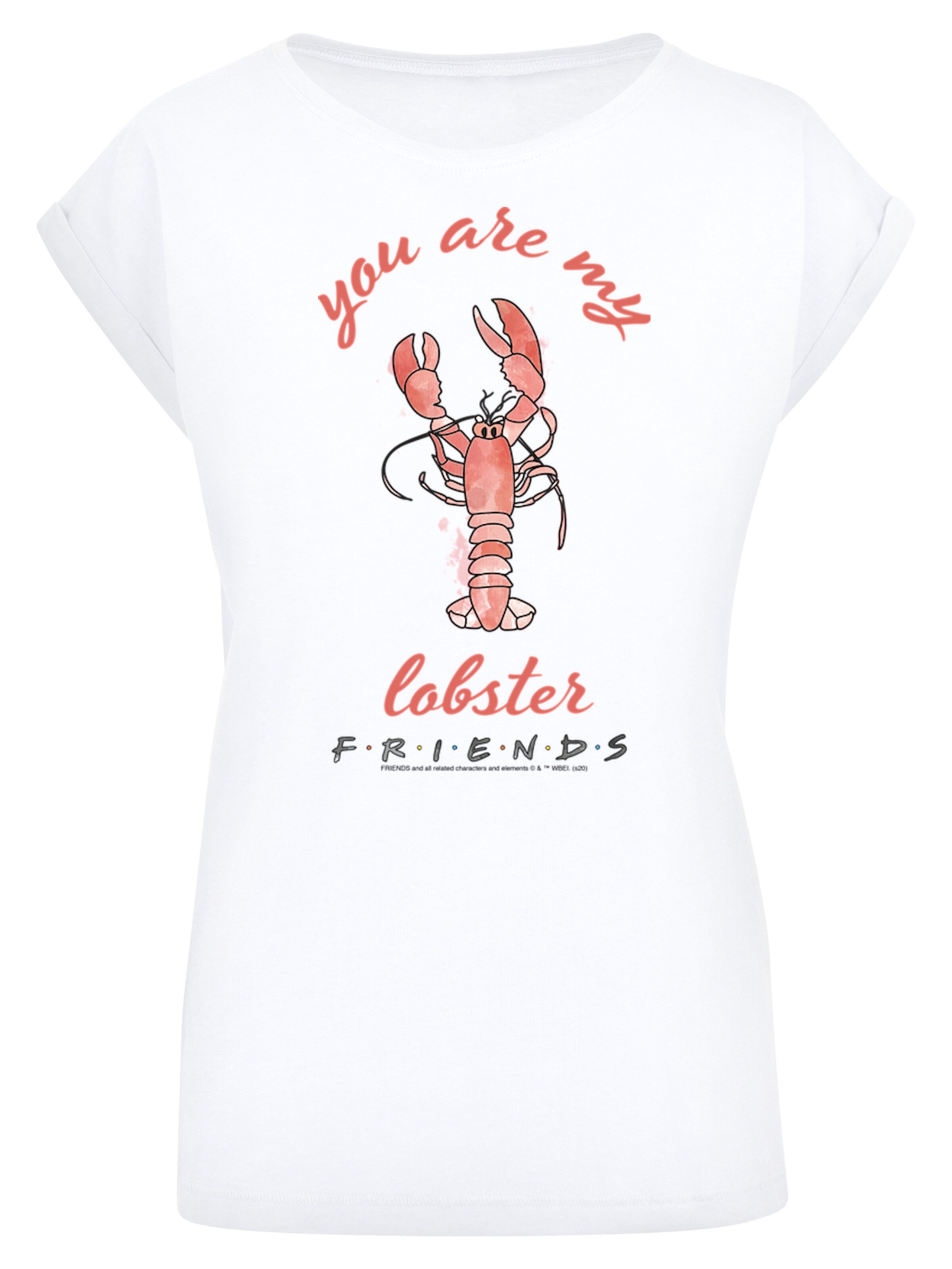 F4NT4STIC Shirt 'Friends Lobster' in White: front