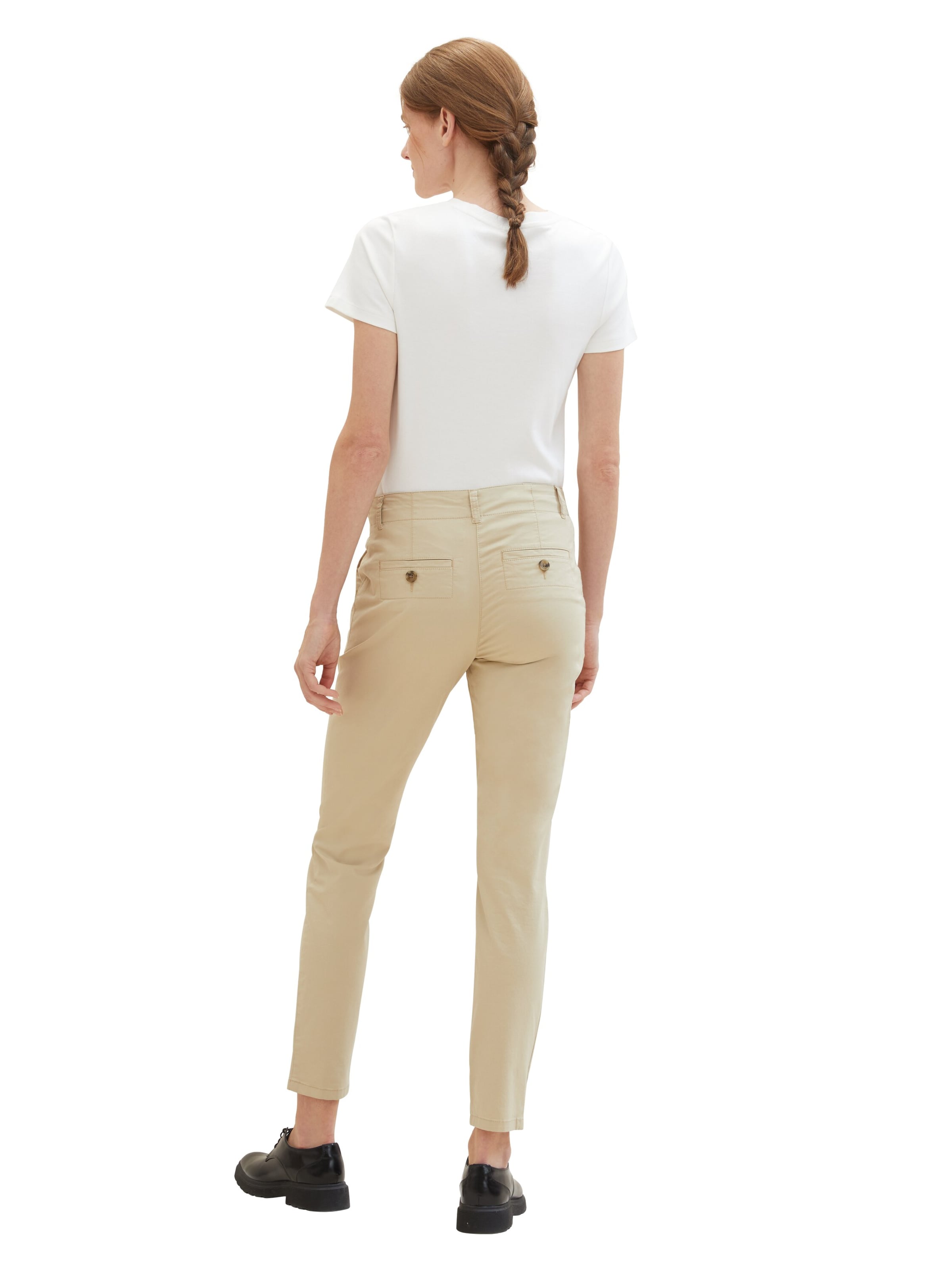 TOM TAILOR Slimfit Chinobyxa i beige