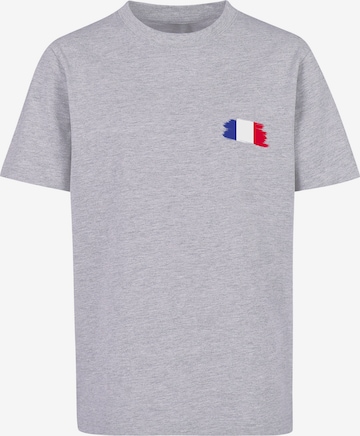 F4NT4STIC T-Shirt 'France Frankreich Flagge Fahne' in Grau: predná strana