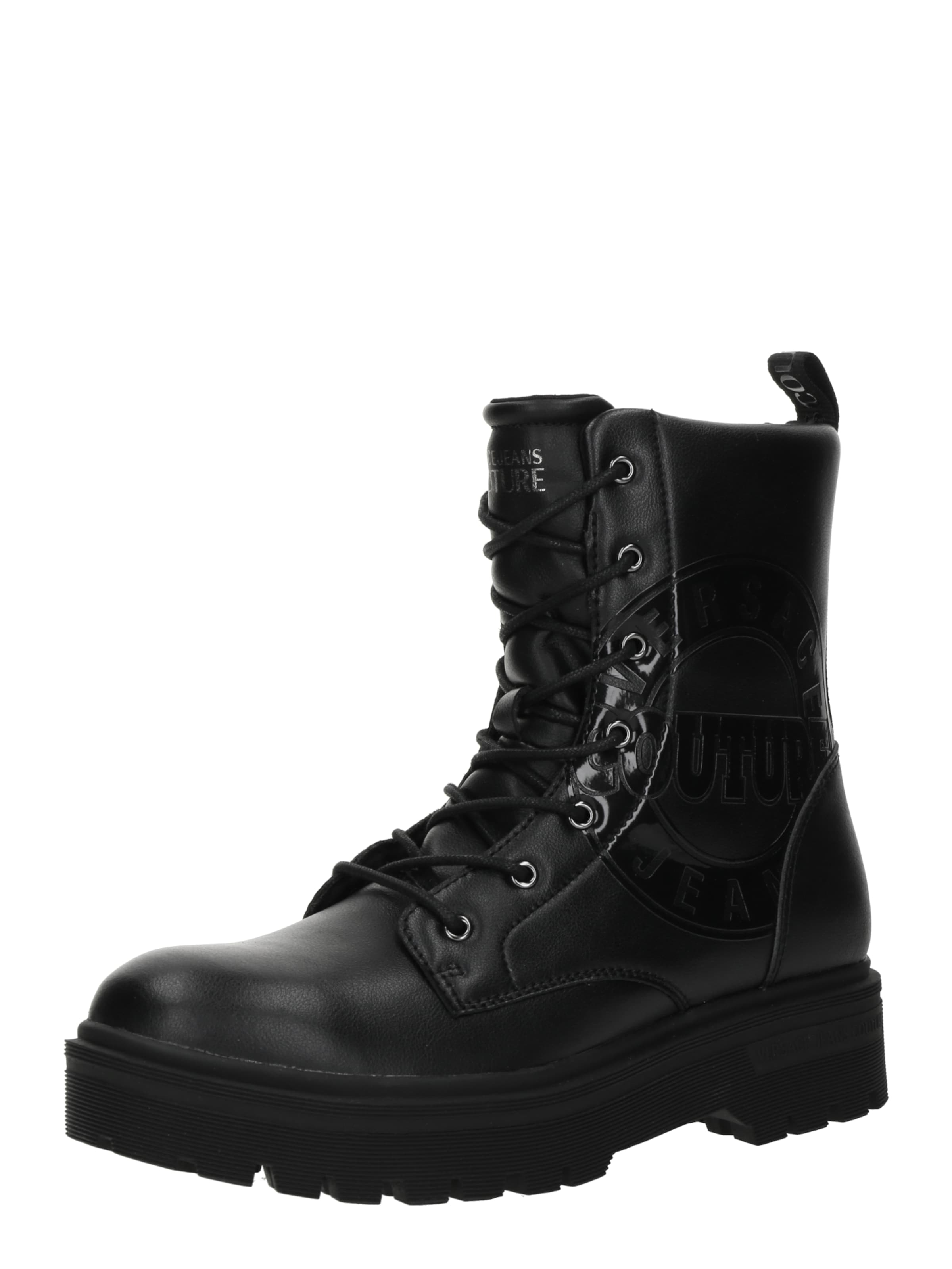 Versace Jeans Couture Μπότες με κορδόνια 'Syrius' σε μαύρο: μπροστά