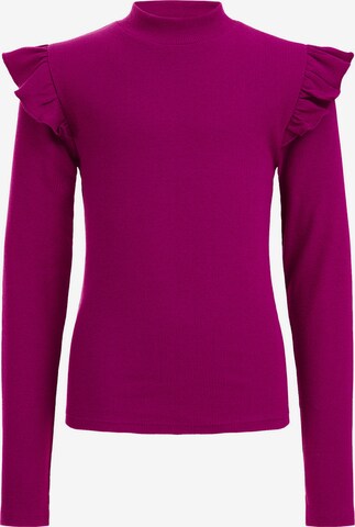 T-Shirt WE Fashion en violet : devant