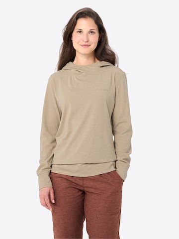 VAUDE Sports sweatshirt 'Tuenno' in Beige