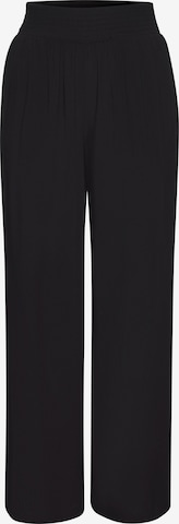 LASCANA Wide leg Trousers in Black: front