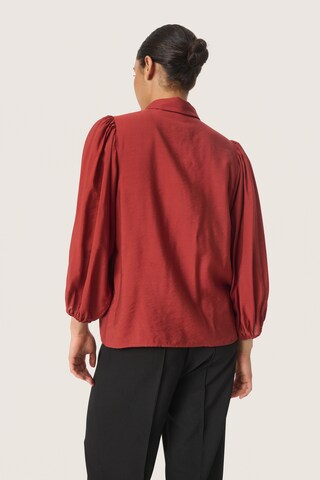 SOAKED IN LUXURY Bluse 'Leodora Stefani' i brun