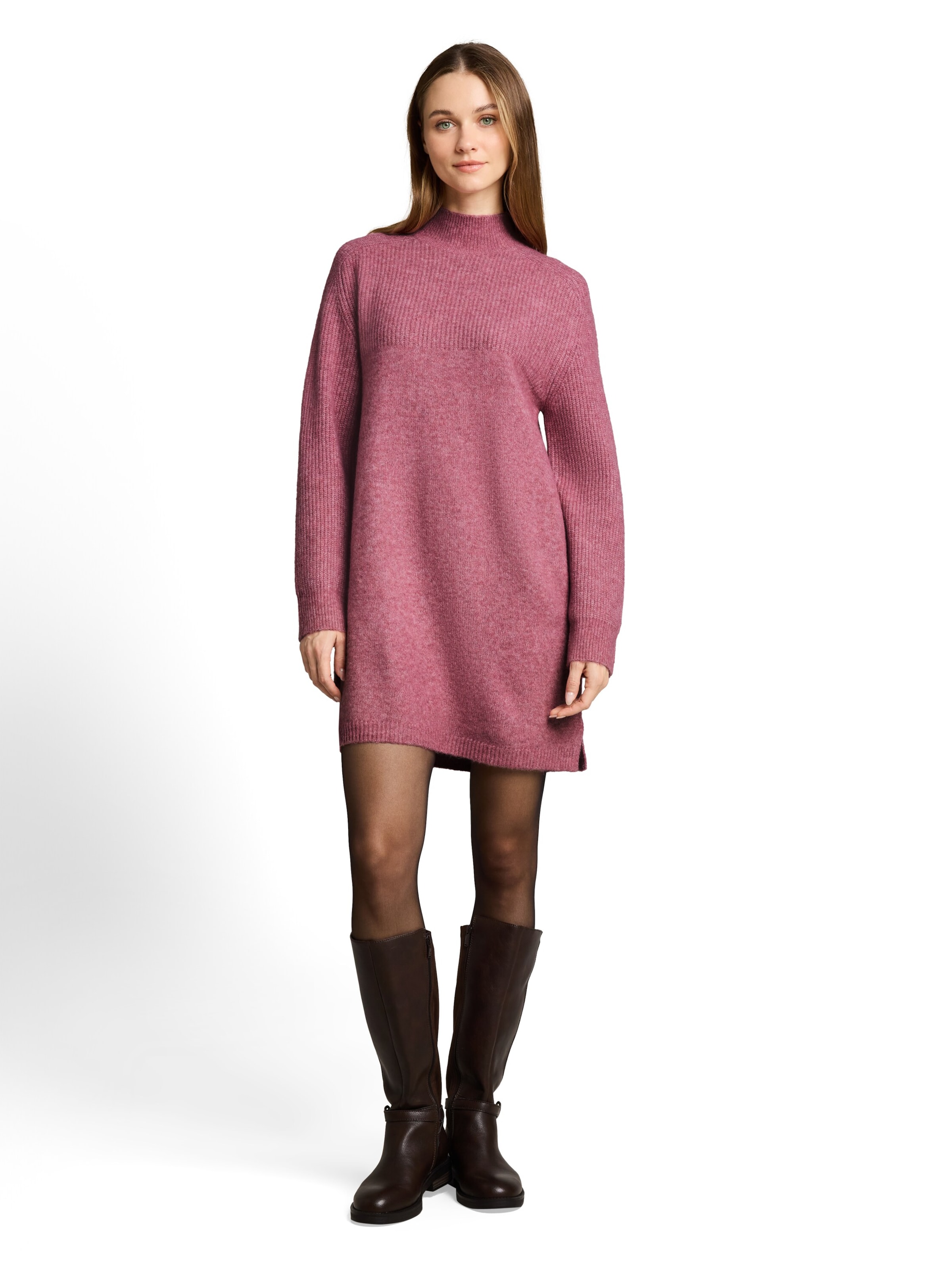 TOM TAILOR DENIM - Vestido de malha em roxo: frente