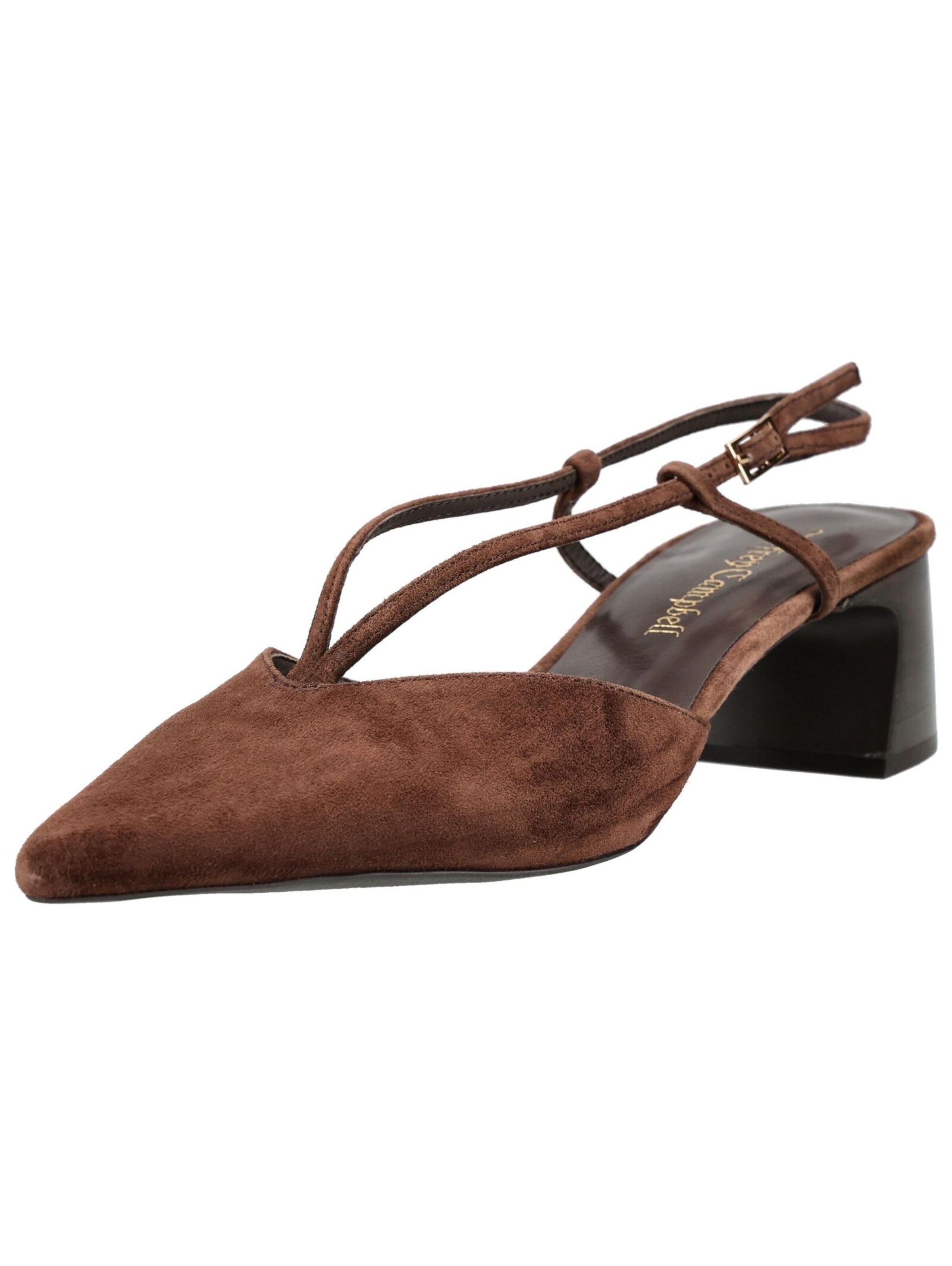 Jeffrey Campbell Slingpumps in Bruin: voorkant